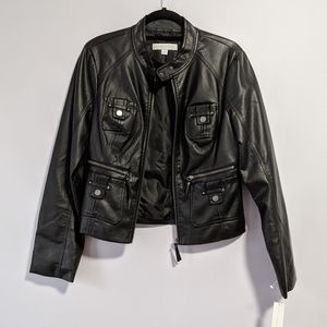 NY&Co Black Faux Leather Jacket